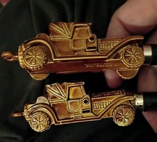 2 Pcs Lot Vintage shoehorn Brush Set Kit Antique Auto Car Shoe Horn Handles