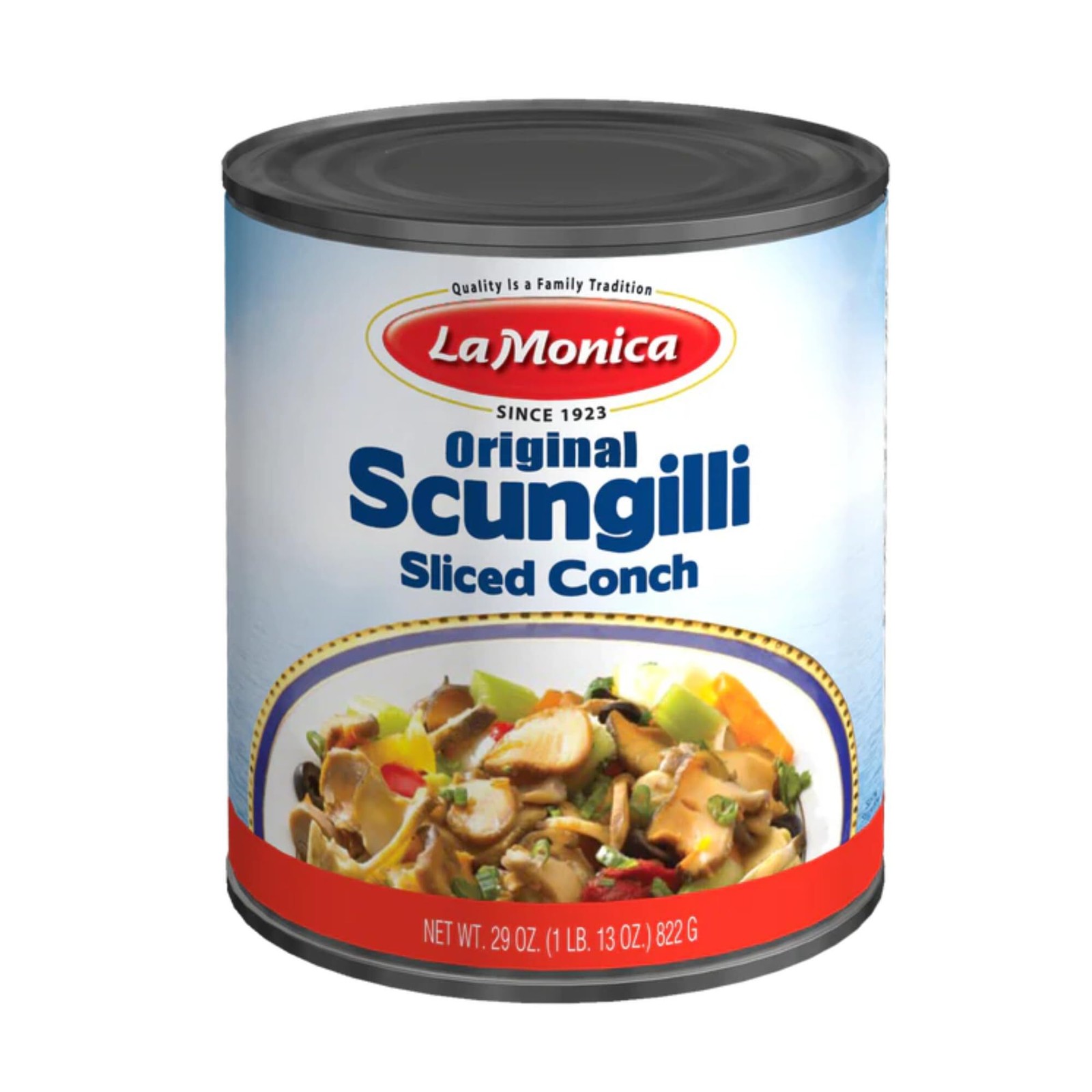 LaMonica Fine Foods Scungilli (Sliced Conch), 29 oz – Wild Caught – Ready to Eat