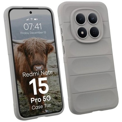 Handyhülle für Xiaomi Redmi Note 15 Pro 5G Bizon Case Cover Schutzhülle Hellgrau