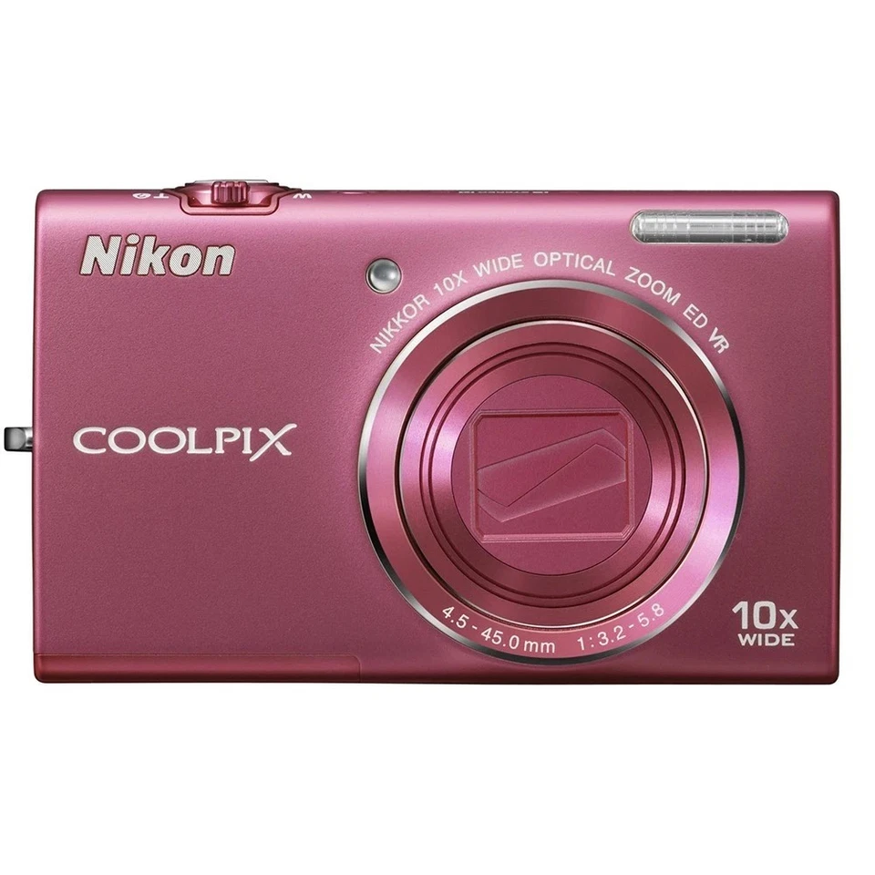 Nikon COOLPIX S6200 Digital Camera 16.0 MP 10x Optical Zoom Smile Detection Pink - Image 4 of 4