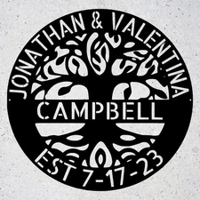 Custom Tree Of Life Metal Sign Personalized Wall Decor Gift for Home and Garden