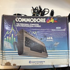 VTG Commodore 64 System W/Original Box POWERS ON PREOWNED W/Joystick