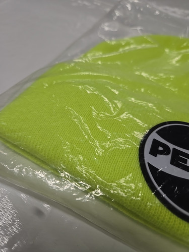 Pepsi Hat Pep+ Promo Hi Vis Yellow Stocking Cap Hat Rubber Logo - Picture 3 of 7