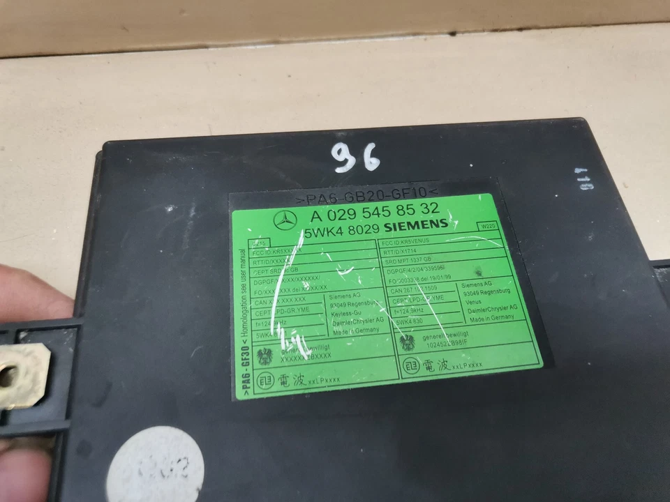 Ordine Keyless GO per MERCEDES-BENZ CLASSE S W220 REF A0295458532 - Immagine 4 di 4