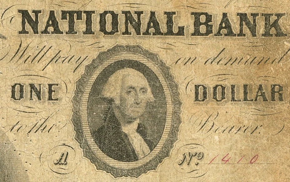 DC $1 WASHINGTON DC The National Bank May 1st, 1852 PMG VG10 Haxby DC-300 G4 - Image 3 of 4