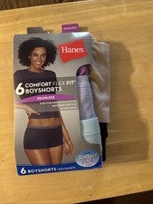 Hanes Women's Seamless Comfort Flex Fit Boyshorts Multicolor Medium /7 NWT