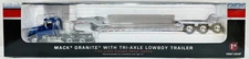 Blue & Silver Mack Granite w/ Lowboy Trailer By First Gear 1/64th Scale