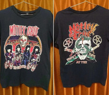 Motley Crue Live IN Concert 90s 2 side black Short sleeve T shirt REPRINT PA8280