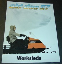 1987 SKI-DOO WORKSLEDS SNOWMOBILE SALES BROCHURE 6 PAGES NICE