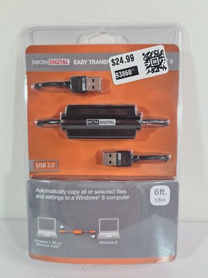 NEW MICRA DIGITAL EASY TRANSFER CABLE for WINDOWS 8 SEALED NEW 
