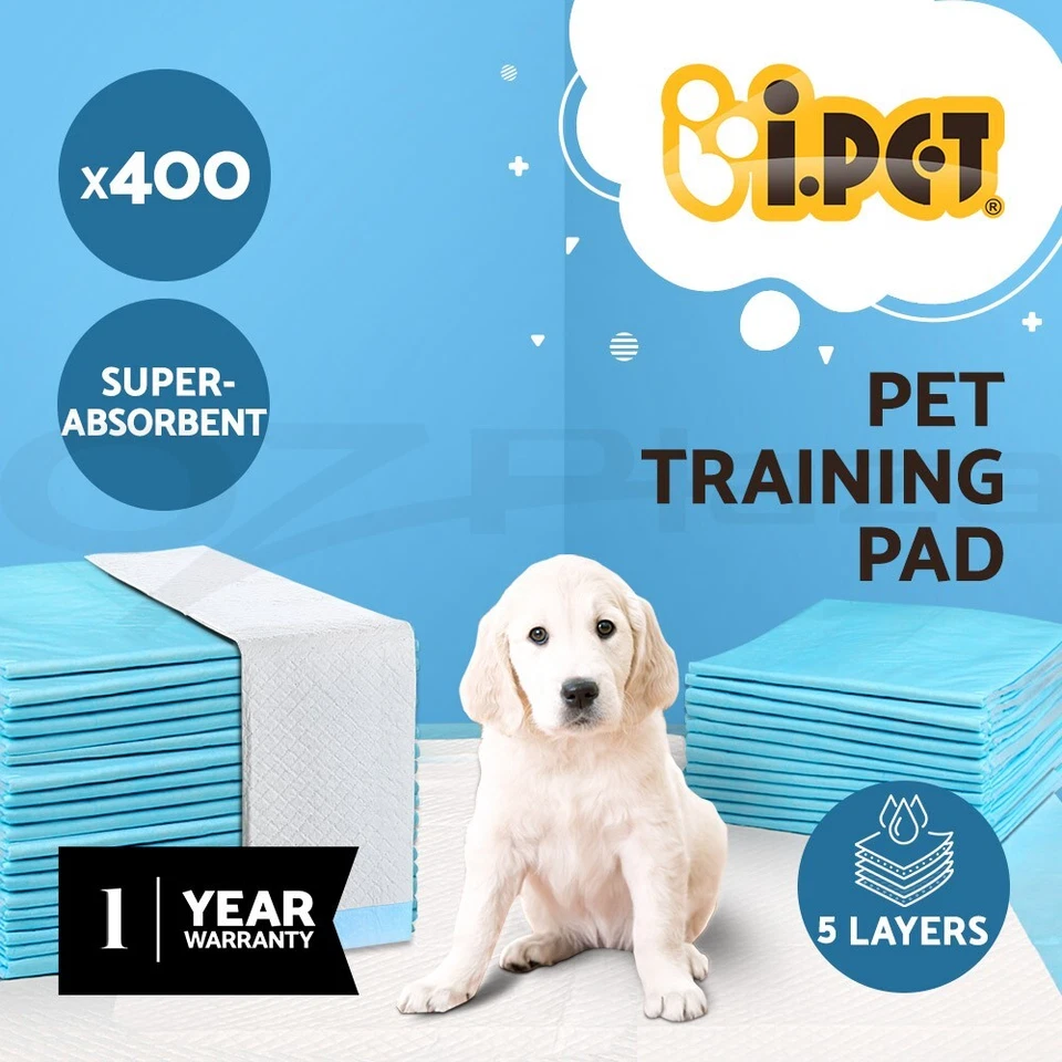i.Pet Pet Training Pads 400 Puppy Toilet Dog Pee Indoor 60x60cm Super Absorbent