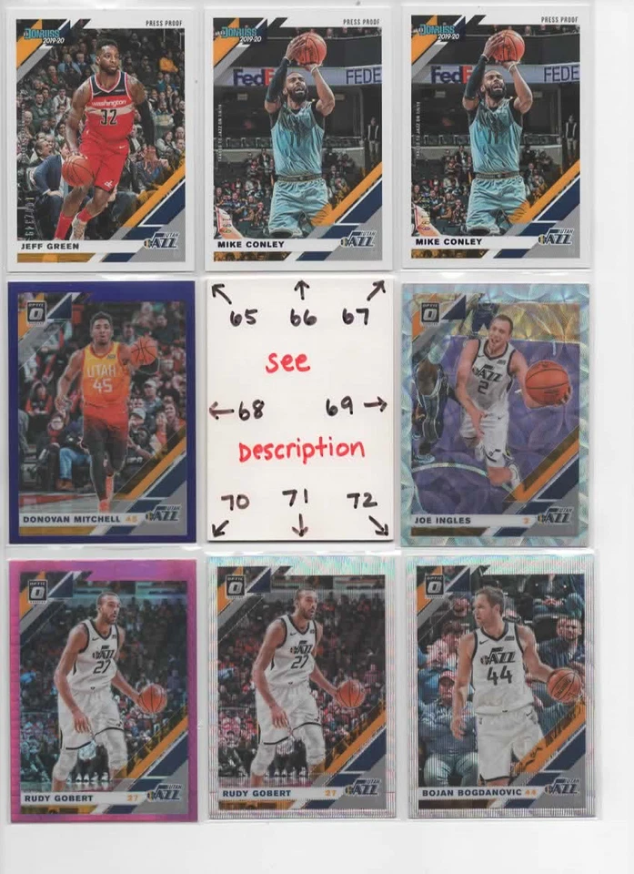 NEW Utah Jazz U-PICK Serial #'d JERS AUTO Rookie MITCHELL GOBERT MALONE STOCKTON - Image 4 of 4
