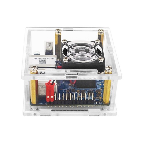 Acrylic Case Motherboard Shell With Fan Heat Sink For Orange Pi R1 Plus LTS - Photo 5/7