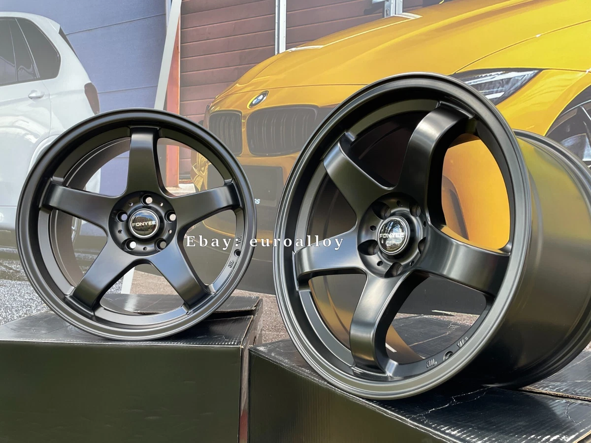 New 18 inch 5x114.3 VOLK TE37 Style black wheels for Nissan Toyota