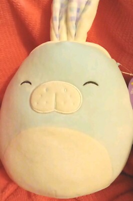 KELLYTOY ORIGINAL SQUISHMALLOW 8'' EASTER 2023 ABEL PLUSH BUNNY EARS New