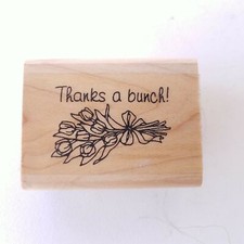 Thanks A Bunch Bouquet Rubber Stamp