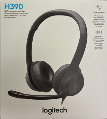 Logitech - H390 - USB Headset with Noise Cancelling Microphone - Black