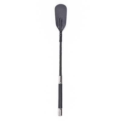 Flogger Riding Crop Paddle Binding Straight Whip PU Leather Handle Sport