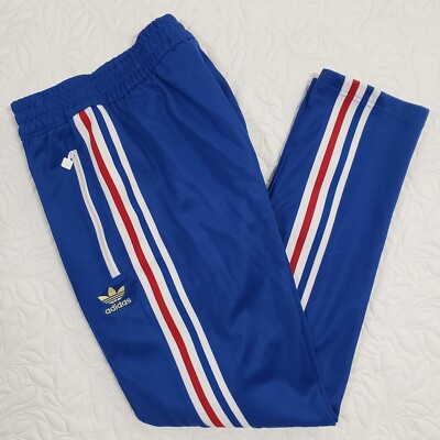 adidas Originals Adicolor Beckenbauer Track Pants Mens Small Blue Red White