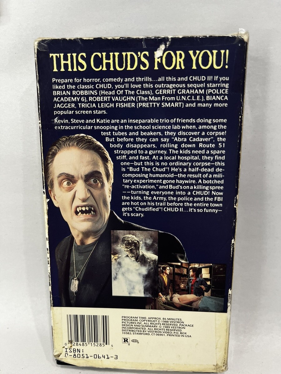 C.H.U.D. II (VHS, 1989) bud the chud 2, horror Vestron HTF