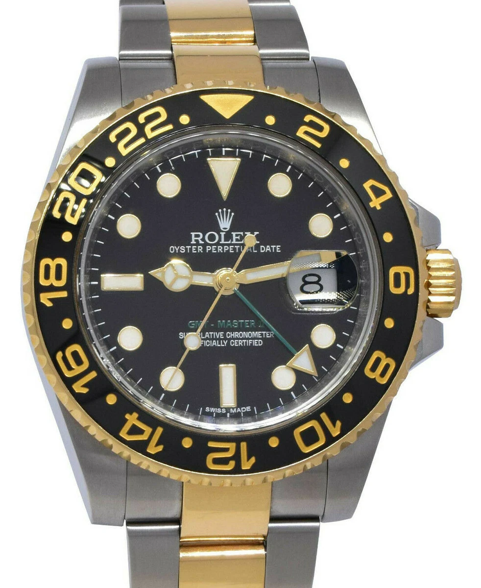 Rolex gmt black gold hot sale