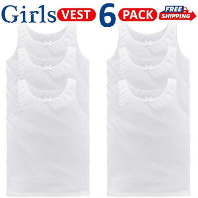 6er Pack Mädchen Unterwäsche Unterhemden Weiche Baumwolle Tank Tops Kinder Ärmellos Unterhemd