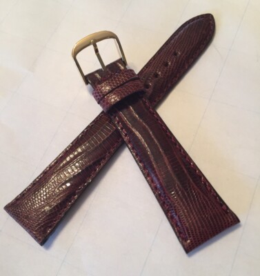 Hadley Roma Men MS801 20R Color Win Genuine Teju Lizard Fine Quality Watch Band