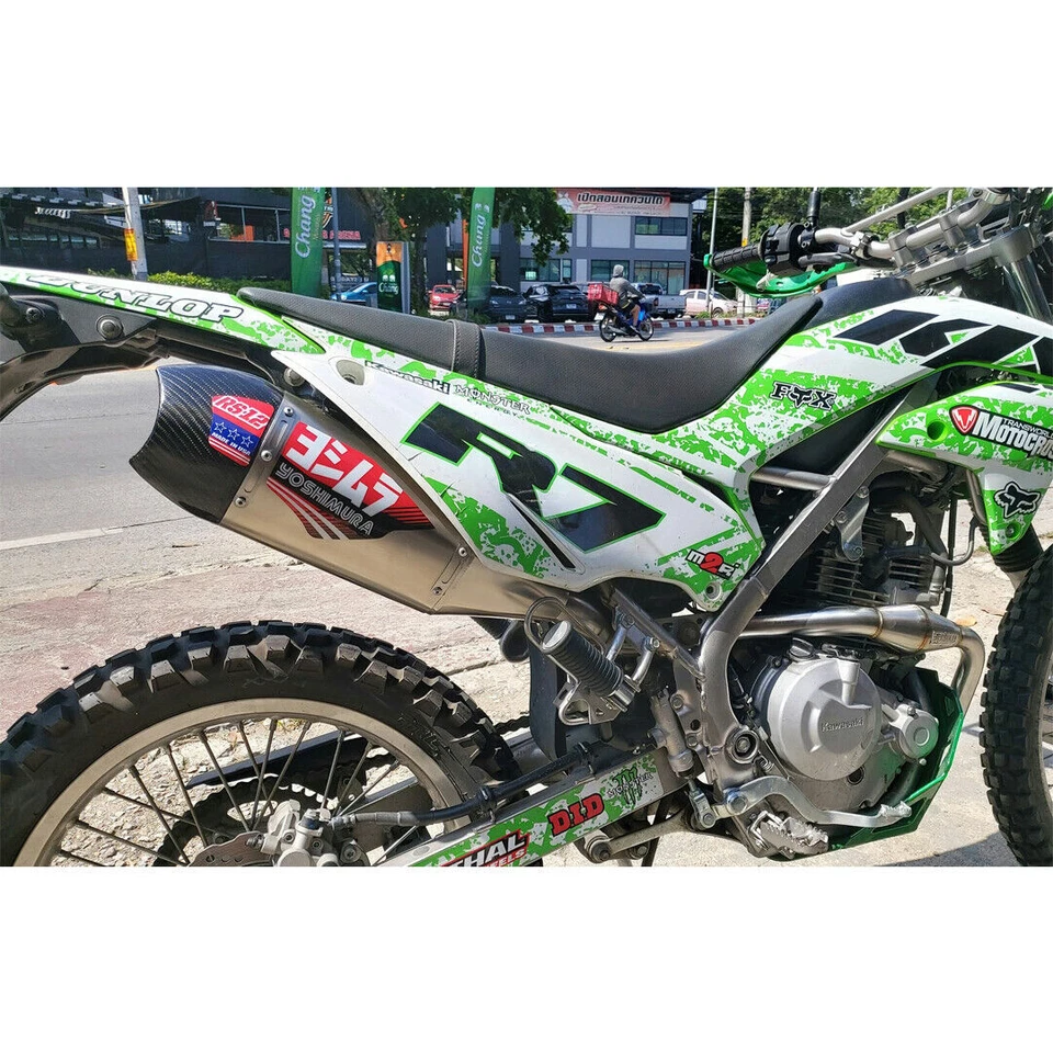 FULL SYSTEM EXHAUST PIPE RACING CARBON RS12 FIT FOR KAWASAKI KLX230L KLX230R - Image 4 of 4