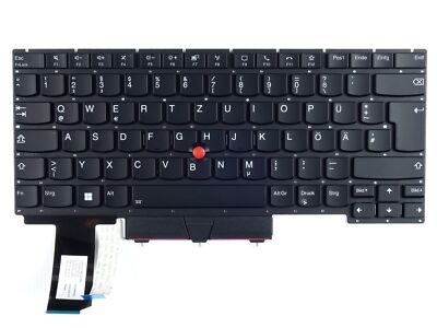 Tradebit Tastatur für Lenovo ThinkPad E14 G3 G4 GEN3 GEN4 DE QWERTZ Beleuchtet