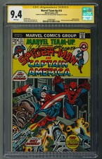 Marvel Team-Up 13 - Signed by John Romita Sr & Roy Thomas - CGC 9.4 White pages
