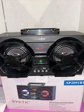 SYKIK  Dual 4" Portable  Boombox Speaker+USB/FM /BLUETOOTH SP2091BT
