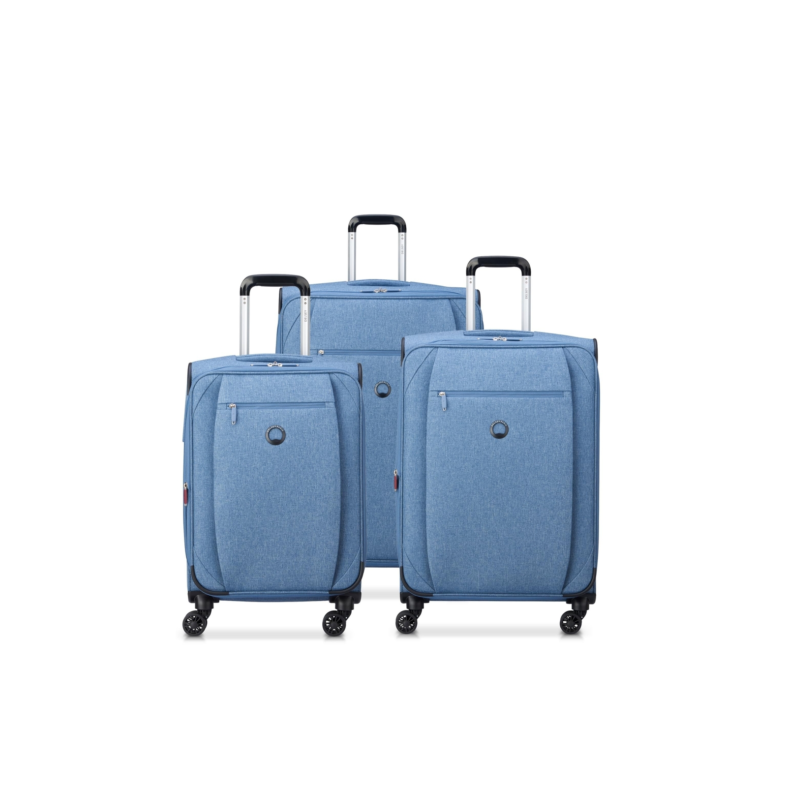 Delsey Paris Rami Light Blue Expandable Spinner Luggage Softside Suitcase
