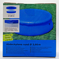 Planet Pool Abdeckplane Poolabdeckung Schutzplane FüR Fast-Set Ø 366 Cm - Rund