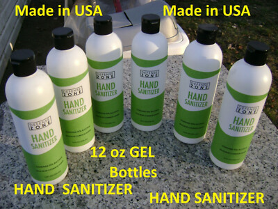 6x Defense Zone Hand Sanitizer gel w/ aloe vera 12oz Made in USA