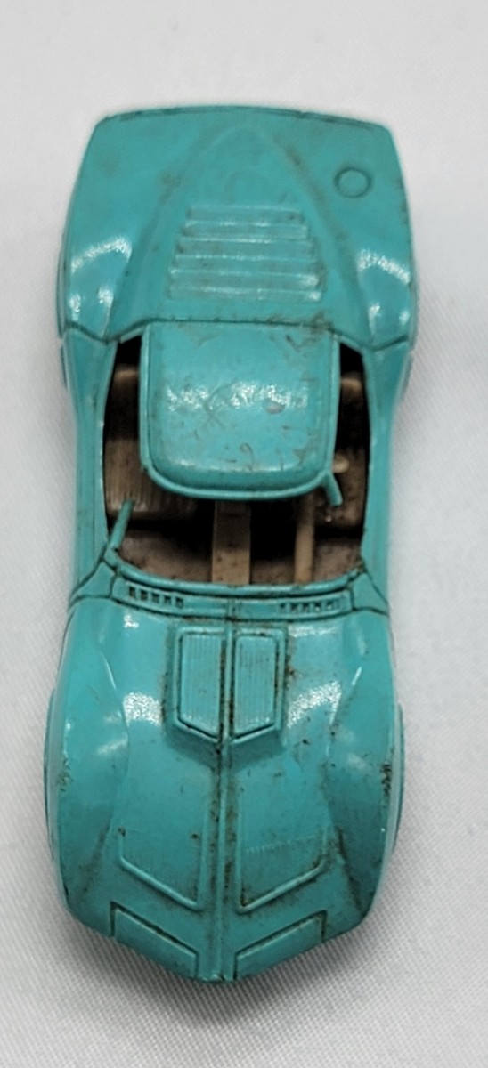 Vintage 1960's AURORA Cigar Box Mako Shark Corvette Turquoise USA