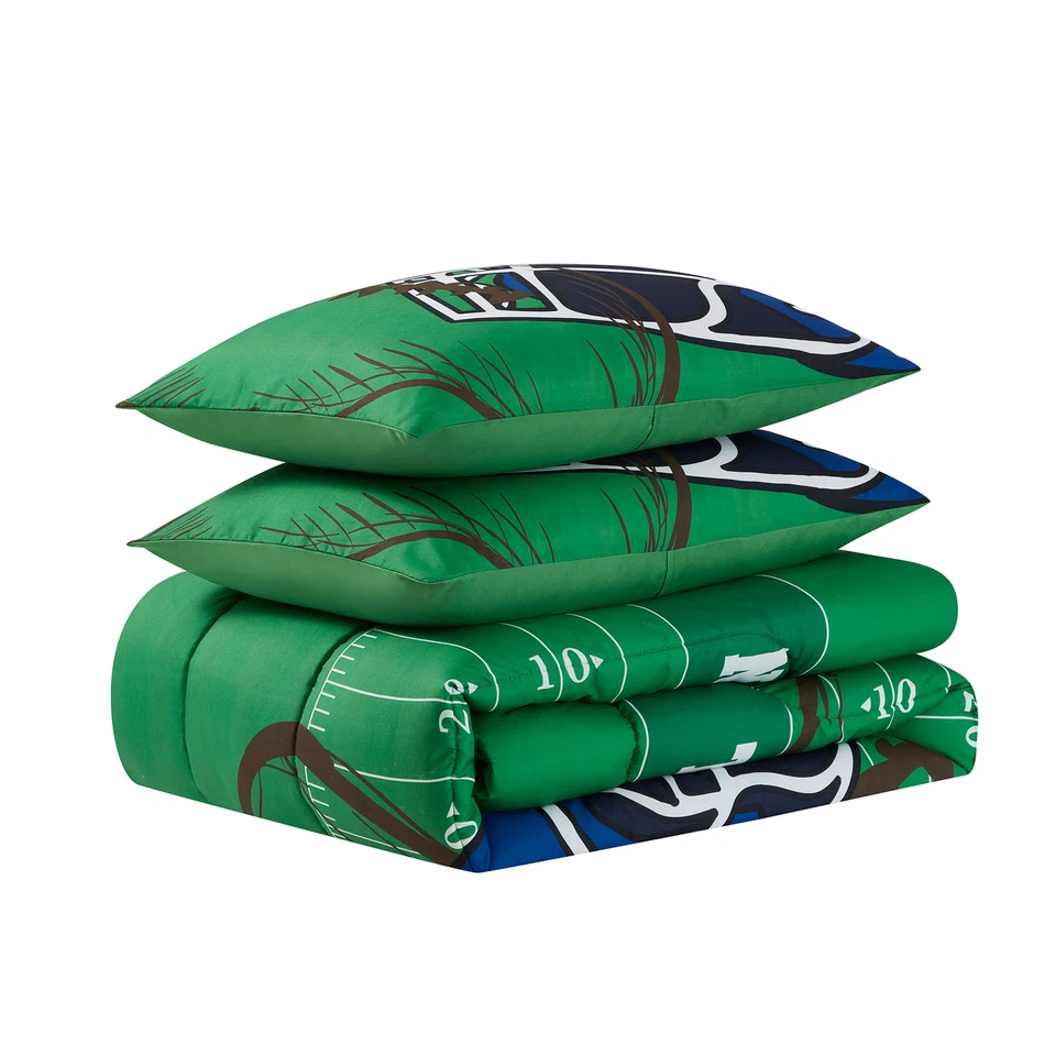 Juego de edredón, farsa y sábanas cama de fútbol para niños en una bolsa Foto 3 de 4