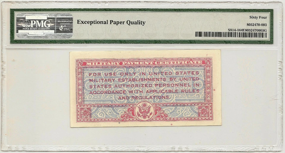 MPC СЕРИИ 471 50 ЦЕНТОВ ~ ПЕРВАЯ ПЕЧАТЬ ~ ПЯТЬДЕСЯТ ЦЕНТОВ PMG ВЫБОР UNC. 64 EPQ! - Изображение 2 из 2