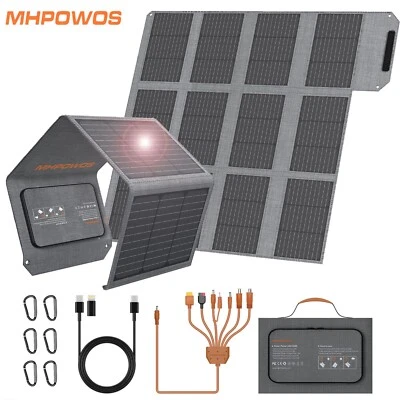 MHPOWOS 40W 80W 120W Solarpanel Tragbar Faltbar Solarmodule für Camping Wohnmobil RV