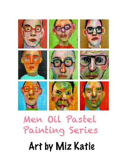 Portrait Painting Original Ugly Lady Cardboard Primitive Painterly Outsider Art - Picture 11 of 13