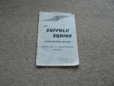 Suffolk Squire Power Mowing Machine maintenance manual - January 1957....