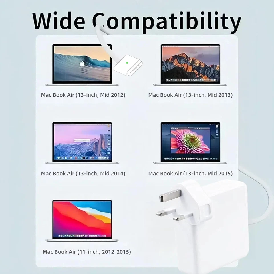 For MacBook Pro 13" 15" 17Inch T-TIP 85W 60W 45W Power Adapter A1174 A1290 A1424 - Image 2 of 4