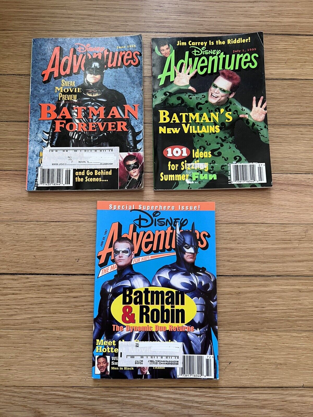 Lot of 3 Disney Adventures Magazines from 1995-97 Batman Forever Robin  Riddler | eBay