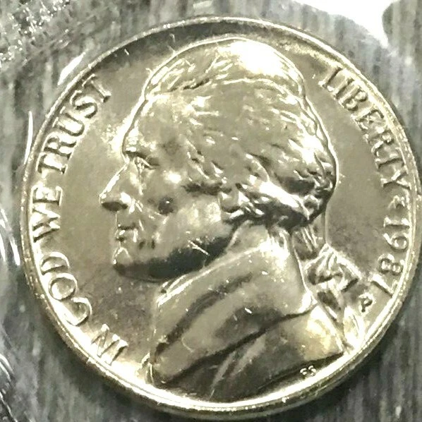 ROLL 1987 p Jefferson Nickel (40) In Mint Cello - Image 2 of 3