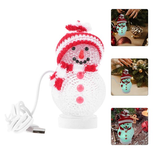 2Pcs Usb Christmas Tree Night Light for Car Snowman Desktop Office Projector - Picture 1 of 12