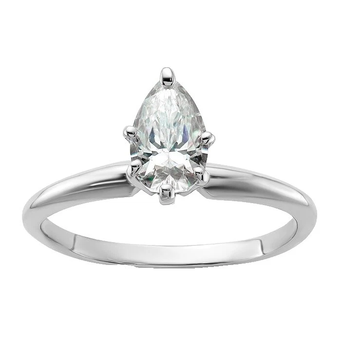 Anillos de moda de cóctel enchapados en oro blanco