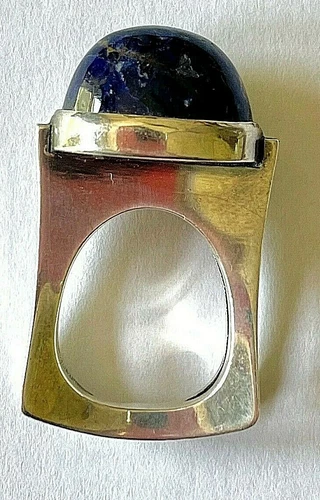 Vintage Danish Silver Ring Andreas Mikkelsen Sodalite Blue