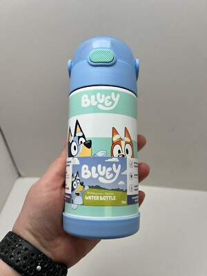 Thermos Fountainer Water Bottle With Straw 12 oz Bluey Kids BPA Free