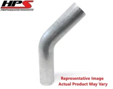 HPS  2-3/8" OD 45 Deg Bend 6061 Aluminum Elbow Pipe Tube 16 Gauge w/ 3-1/8" CLR