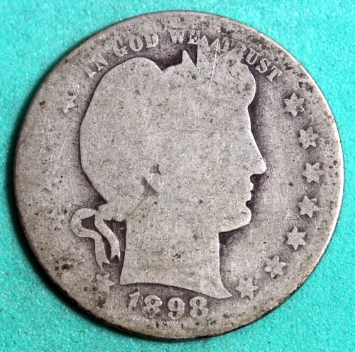 Estate Find 1898 - O Barber Quarter!!  #J20859
