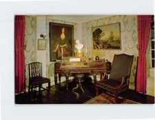 Postcard Parlor Scene with Spinet Piano Hose of Seven Gables Salem Massachusetts